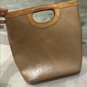Louis Vuitton Tan Leather Tote with Curved Handle